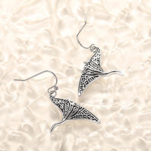 Boucle d'oreille goutte Zinc Alloy, alliage de zinc, poisson, Placage, bijoux de mode & pour femme, Vendu par paire