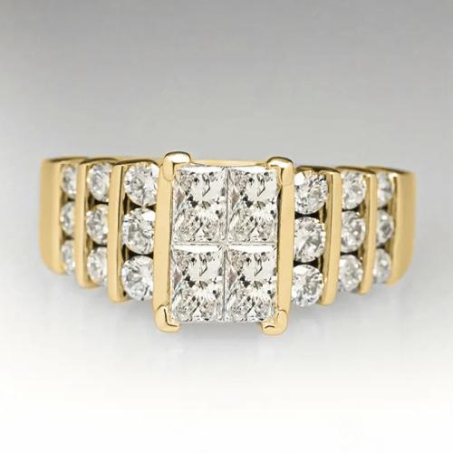 Цирконий Micro Pave Латунь палец кольцо, Другое покрытие, разный размер для выбора & инкрустированное микро кубического циркония & Женский, Много цветов для выбора, продается PC