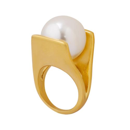 Edelstahl Fingerring, 304 Edelstahl, mit Kunststoff Perlen, plattiert, Modeschmuck & verschiedene Größen vorhanden & für Frau, keine, verkauft von PC