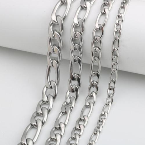 Stainless Steel Curb Chain, 304 Stainless Steel, DIY original color 