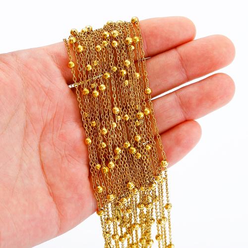 Stainless Steel Chain Jewelry, 304 Stainless Steel, gold color plated, DIY 