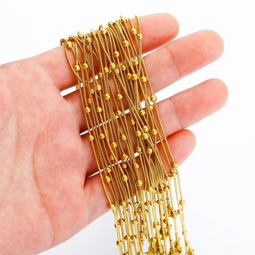 Stainless Steel Chain Jewelry, 304 Stainless Steel, gold color plated, DIY 