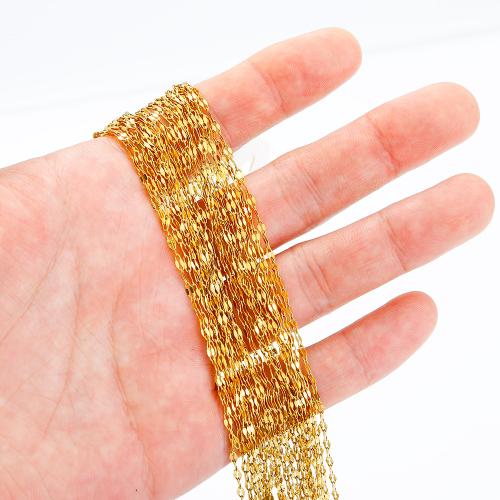 Stainless Steel Chain Jewelry, 304 Stainless Steel, gold color plated, DIY 