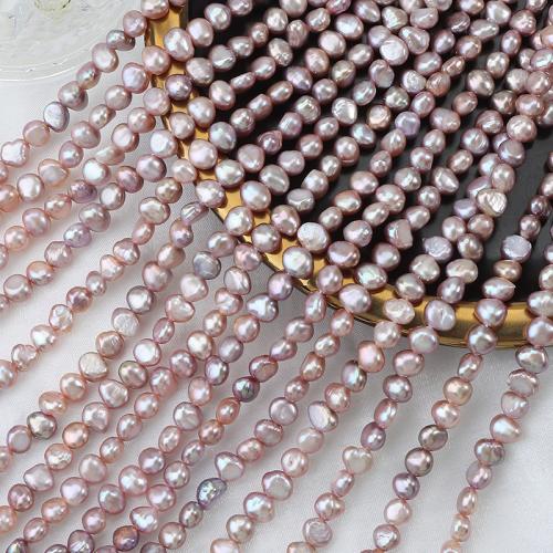 Perles de culture d'eau douce Keishi, perle d'eau douce cultivée, Baroque, DIY, violet, 5-6mm cm, Vendu par brin