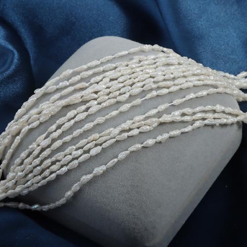 Perles nacres baroques de culture d'eau douce , perle d'eau douce cultivée, DIY, blanc, 2mm cm, Vendu par brin
