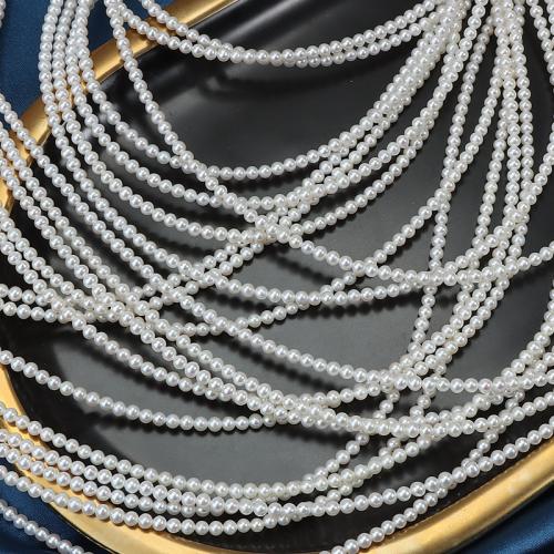 Perles de nacre rondes de culture d'eau douce, perle d'eau douce cultivée, DIY, blanc, 3-3.5mm cm, Vendu par brin
