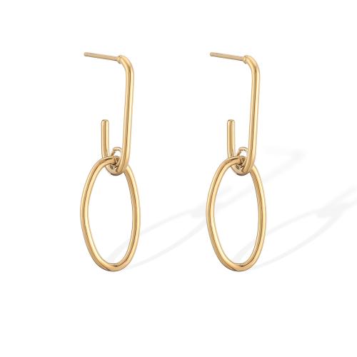 Boucle d'oreille goutte inox, Acier inoxydable 304, Placage, bijoux de mode & pour femme, plus de couleurs à choisir, Vendu par paire