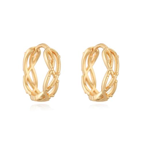 Latón Huggie pendiente del aro, metal, chapado, Joyería & para mujer & hueco, más colores para la opción, Vendido por Par