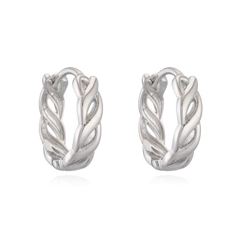 Latón Huggie pendiente del aro, metal, chapado, Joyería & para mujer & hueco, más colores para la opción, Vendido por Par