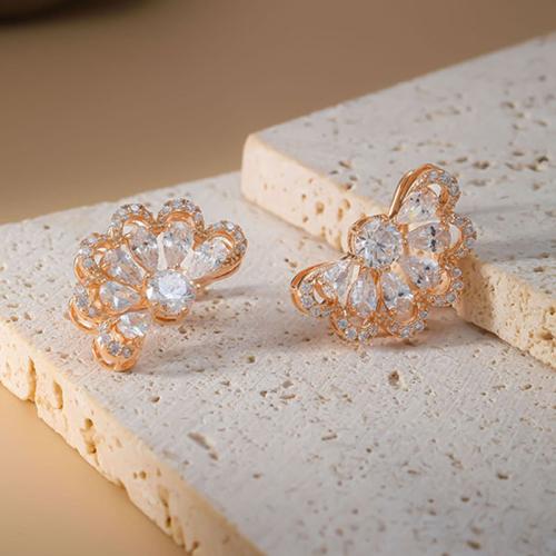 Messing Hebel Rückseiten Ohrring, Fach, plattiert, Micro pave Zirkonia & für Frau & hohl, 12x20mm, verkauft von PC