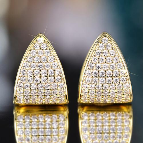 Befestiger Zirkonia Messing Ohrring, plattiert, Modeschmuck & Micro pave Zirkonia & für Frau, verkauft von Paar