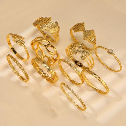Stainless Steel Bangle, 304 Stainless Steel, 18K gold plated, fashion jewelry & for woman 