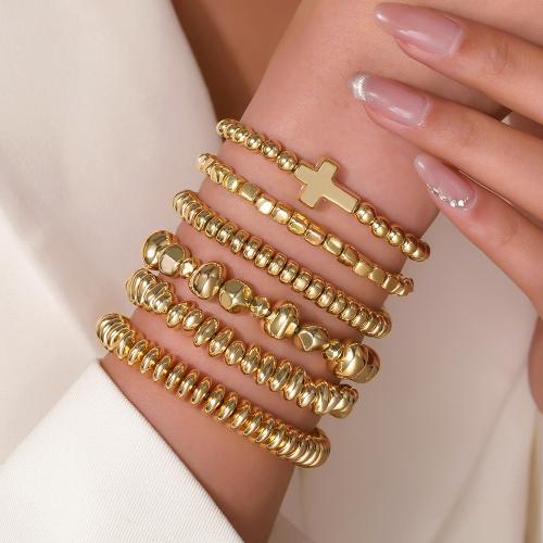 CCB Bracelets, Copper Coated Plastic, fashion jewelry & multilayer 