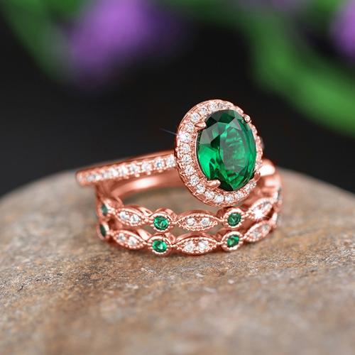 Цирконий Micro Pave Латунь палец кольцо, Другое покрытие, три части & разный размер для выбора & инкрустированное микро кубического циркония & Женский, Много цветов для выбора, продается указан