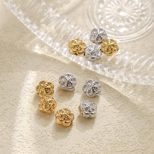 Stainless Steel Flower Pendant, 304 Stainless Steel, Rose, plated, DIY 