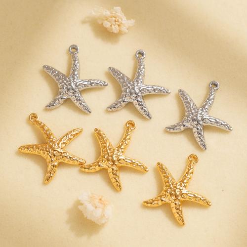 Pendentifs d'animaux en acier inoxydable , Acier inoxydable 304, étoile de mer, Placage, DIY, plus de couleurs à choisir Vendu par sac