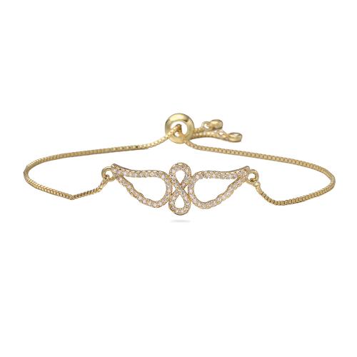 キュービックジルコニアマイクロパヴェブラスブレスレット, 銅, 18Kゴールドメッキ, 異なるスタイルを選択 & マイクロパヴェジルコニア & 女性用, 売り手 パソコン