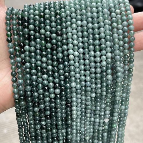 Jadeite Beads, Round, polished, DIY 4mm, Approx 