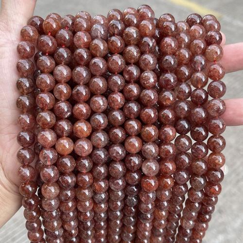 Perles de pierre gemme unique, Marbre rouge, avec Strawberry Quartz, Rond, poli, DIY & normes différentes pour le choix, Vendu par brin