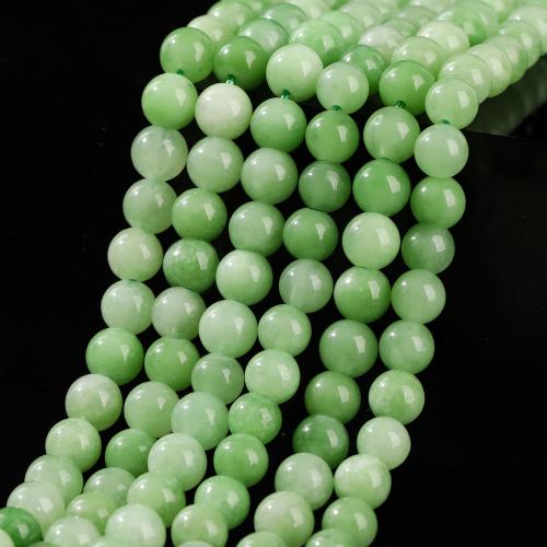 Perles de pierre gemme unique, Calcédoine verte, Rond, poli, DIY & normes différentes pour le choix, vert pomme, Vendu par brin