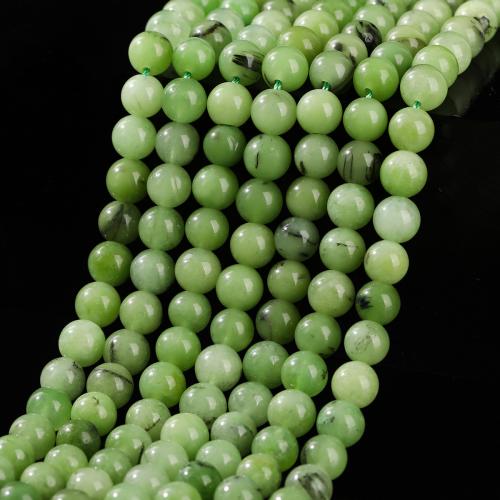 Perles de pierre gemme unique, Calcédoine verte, Rond, poli, DIY & normes différentes pour le choix, Vendu par brin