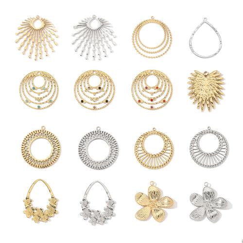 Stainless Steel Pendants, 304 Stainless Steel, gold color plated, DIY & with rhinestone 