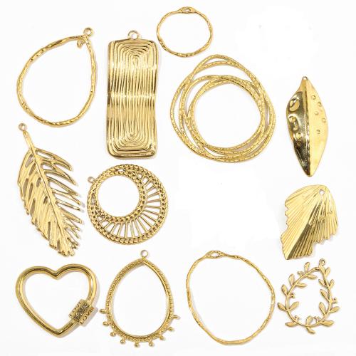 Stainless Steel Pendants, 304 Stainless Steel, gold color plated, DIY, golden 