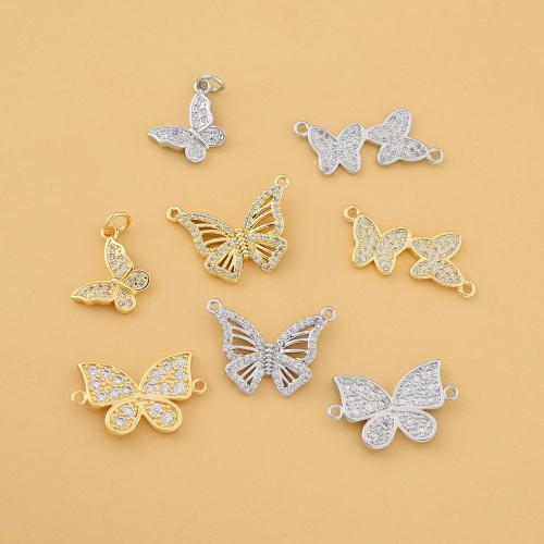 Cubic Zirconia Micro Pave Brass Pendant, plated, DIY & micro pave cubic zirconia 