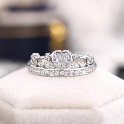 Цирконий Micro Pave Латунь палец кольцо, Другое покрытие, разный размер для выбора & инкрустированное микро кубического циркония & Женский & отверстие, продается PC