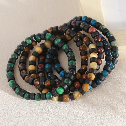 Bracelets en pierres précieuses, Pierre naturelle, avec fil élastique & verre, fait à la main, bijoux de mode & unisexe, plus de couleurs à choisir, Vendu par PC