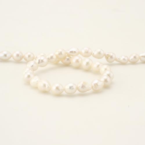 Perles nacres baroques de culture d'eau douce , perle d'eau douce cultivée, bijoux de mode, blanc, 5-5.5mm cm, Vendu par brin