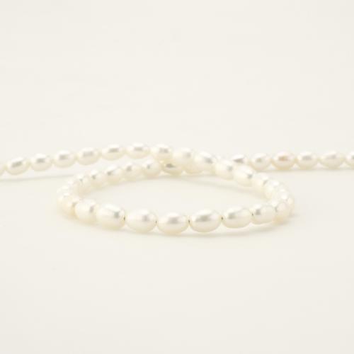 Природное пресноводное жемчужное ожерелье, Пресноводные жемчуги, Каплевидная форма, ювелирные изделия моды, белый, 3-4mm, длина:45 см, продается Strand