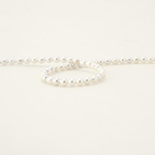 Природное пресноводное жемчужное ожерелье, Пресноводные жемчуги, Каплевидная форма, ювелирные изделия моды, белый, 3-3.5mm, длина:45 см, продается Strand