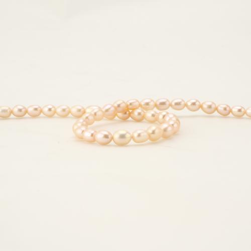 Природное пресноводное жемчужное ожерелье, Пресноводные жемчуги, Рисообразная, ювелирные изделия моды, разноцветный, 4-5mm, длина:50 см, продается Strand