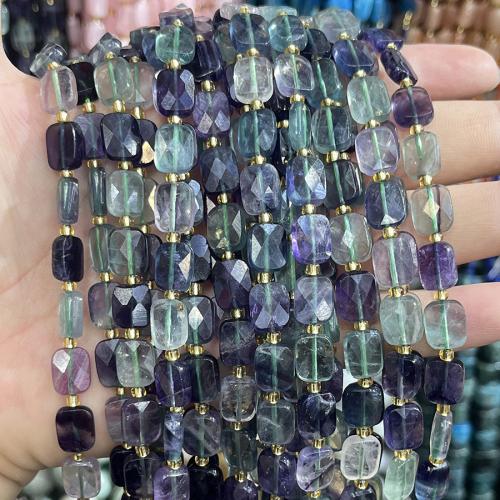 Perles de fluorite, Fluorite colorée, avec Seedbead, DIY, couleurs mélangées cm, Vendu par brin