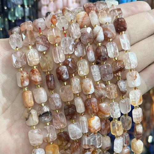 Perles de pierre gemme unique, Marbre rouge, avec Seedbead, DIY, couleurs mélangées cm, Vendu par brin