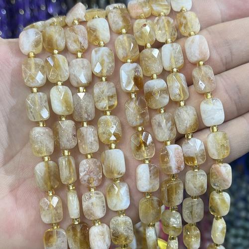 Cristal en jaune naturelles, perles de citrine, avec Seedbead, DIY, couleurs mélangées cm, Vendu par brin