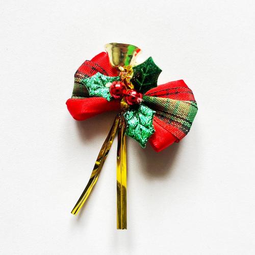 Fibre de polyester Décoration Bowknot, avec alliage de zinc, Conception de Noël & styles différents pour le choix, Vendu par PC