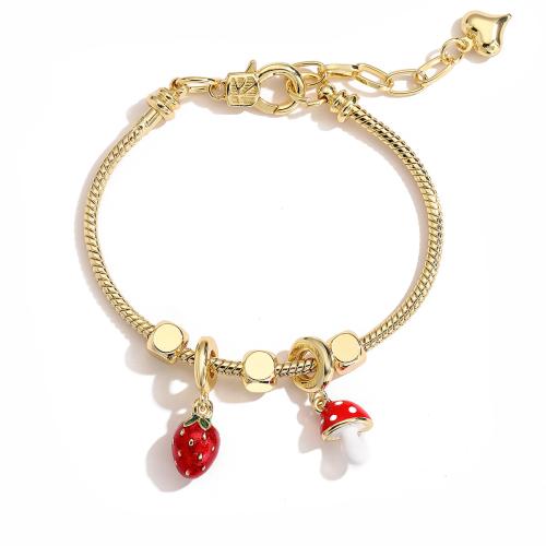 Cúbicos Circonia pulsera Latón de Micro pavimenta, metal, 18K chapado en oro, diferentes estilos para la opción & micro arcilla de zirconia cúbica & para mujer & esmalte, Vendido por UD
