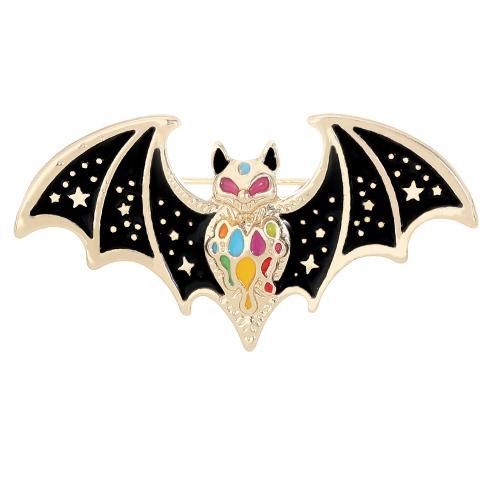 Broche émail, alliage de zinc, Chauve-souris, Placage, unisexe, doré, Vendu par PC