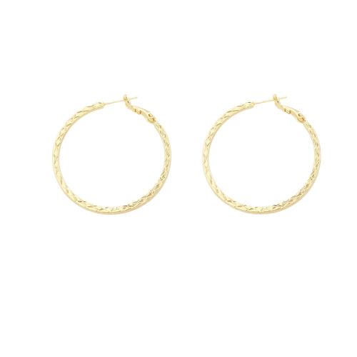 Pendiente del aro de latón, metal, chapado, Joyería & para mujer, más colores para la opción, Vendido por Par