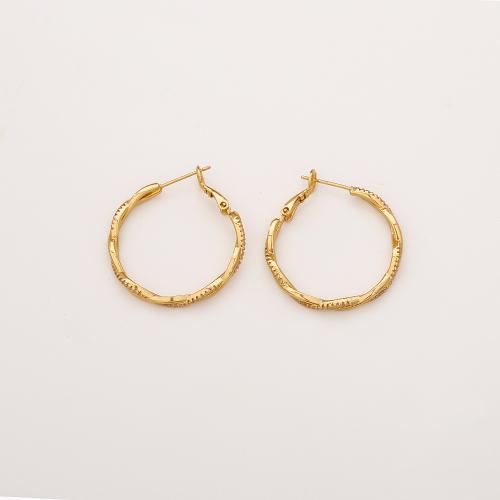 Pendiente del aro de latón, metal, chapado, Joyería & para mujer, más colores para la opción, Vendido por Par