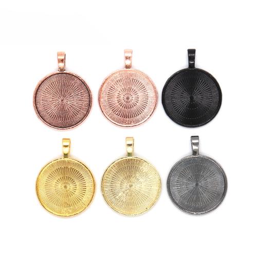 Pendantif en Alliage de zinc  , Rond, Placage, DIY, plus de couleurs à choisir, 25mm, Vendu par PC