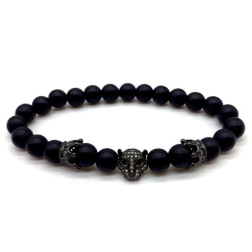 Abrazine Stone bracelet, avec alliage de zinc, styles différents pour le choix & pour homme & avec strass Environ 7 pouce, Vendu par PC