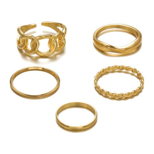 Zinc Alloy Ring Set, plated, 5 pieces & for woman US Ring 