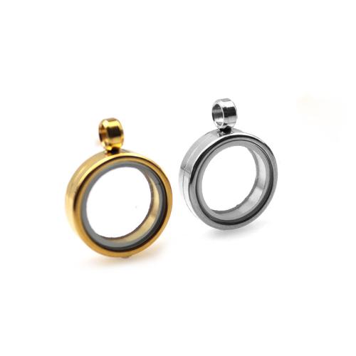 Acier inoxydable Coin Locket Pendant, Acier inoxydable 304, Placage, DIY, plus de couleurs à choisir, Vendu par PC[