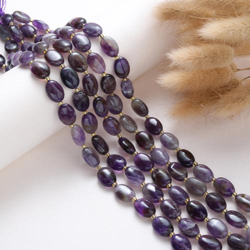 Natural Amethyst Beads, with Seedbead, Oval, DIY, purple cm 