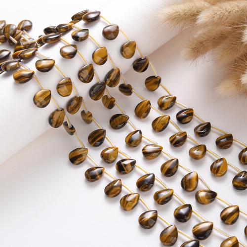 Perles d'Oeil de tigre, larme, DIY, couleurs mélangées cm, Vendu par brin