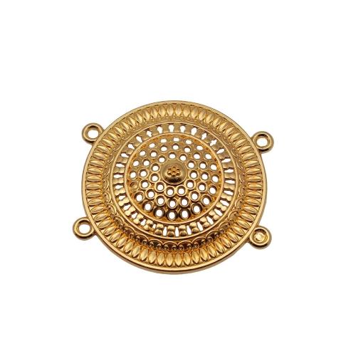 Hohle Zink Legierung Anschluss, Zinklegierung, rund, plattiert, DIY, 10PCs/Tasche, verkauft von Tasche