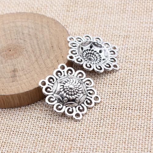 connecteur en alliage zinc de fleur, alliage de zinc, Placage, DIY & creux, plus de couleurs à choisir Vendu par sac